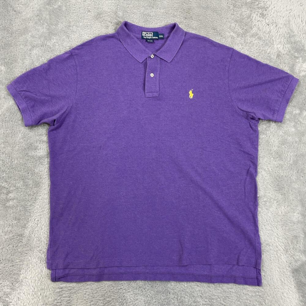 Polo By Ralph Lauren Polo Shirt Mens 2XL Purple Short Sleeve Cotton Knit Casual